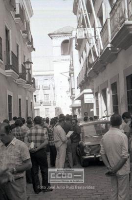 Concentración  de trabajadores por el Convenio del Metal en la calle Moreria (2) – 01