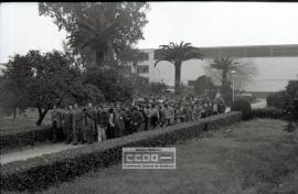 Marcha de los trabajadores de C.A.S.A. en repulsa de los asesinatos de los abogados laboralistas ...